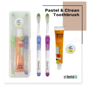 커플 파스텔클린미세모 페리오 치실 칫솔치약세트