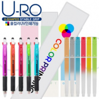 유로멀티5in1 그립터치펜UV+국산 플러피형광펜세트