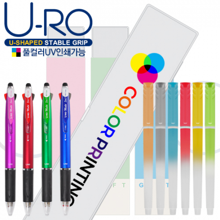 유로멀티5in1 그립터치펜+국산 플러피형광펜세트 #3