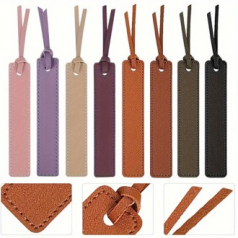 1494 PU 가죽 북마크 10개