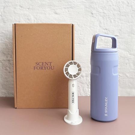 센트포유 스탠리 에어로라이트 캡앤캐리 473ml+미니핸디선풍기세트 SS38 #4