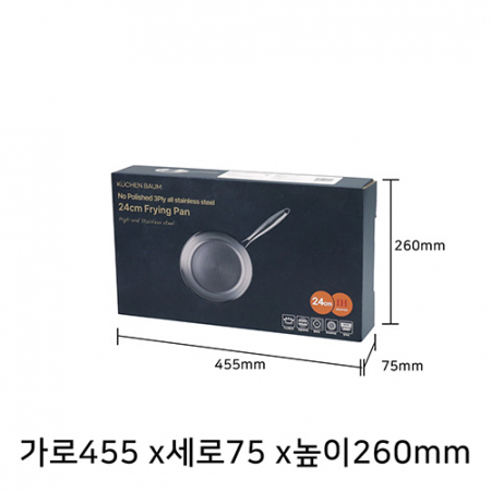 아이젠베르그 쿠헨바움 통삼중 무연마 스텐 후라이팬 24cm #5