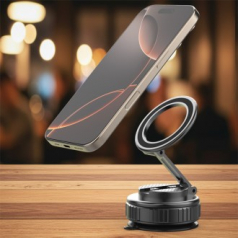 DOXX 마그네틱 흡착식 거치대 360도 회전 진공 흡착식 접이식 맥세이프 호환