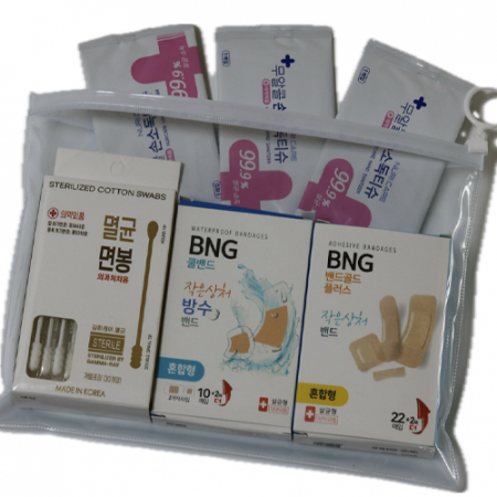 응급세트 대일밴드 방수밴드 멸균면봉 손소독티슈 지퍼백포장 #2