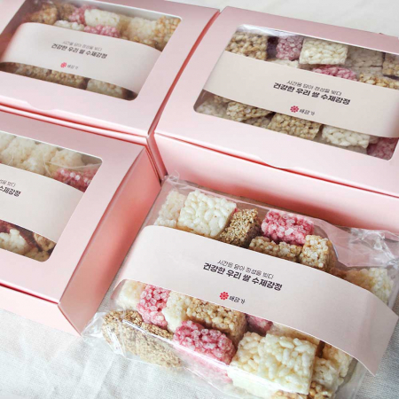 궁중한과 17호 분홍 수제 강정 답례품 견과 #2