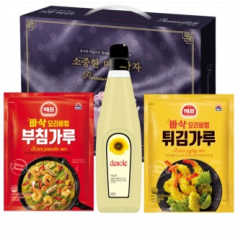 해표 실속(오일 해바라기유+부침가루+튀김가루)추석 명절 선물세트