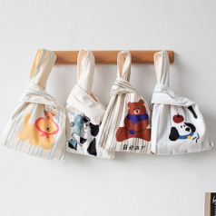 애니멀 패브릭 손목가방 미니 핸드백 Z275