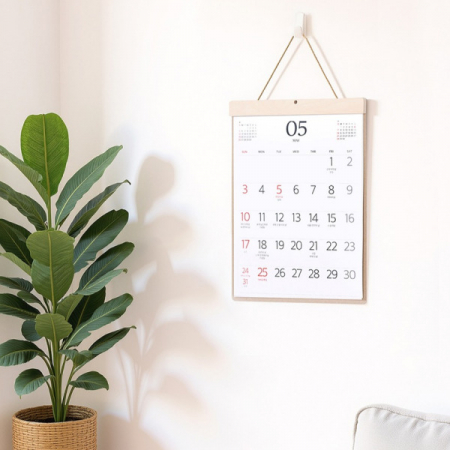 특허 친환경 자작 우드스틱 벽걸이달력-심플 #3