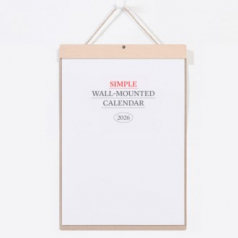 특허 친환경 자작 우드스틱 벽걸이달력-심플