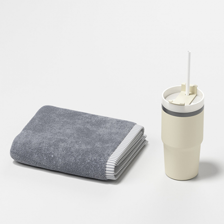 루티네 선물세트 밀크티 텀블러+캐주얼 150g 카드사 타올 수건 1P #4