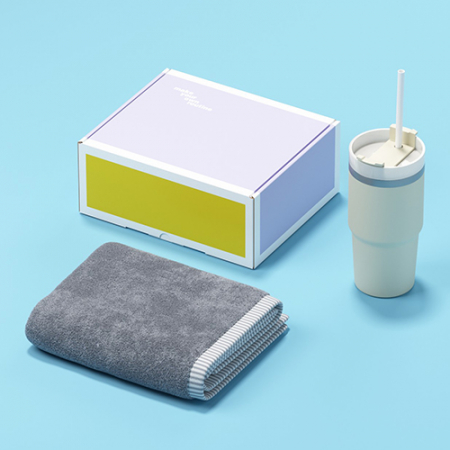 루티네 선물세트 밀크티 텀블러+캐주얼 150g 카드사 타올 수건 1P #3