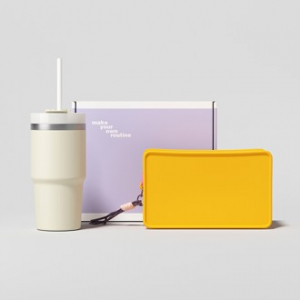 루티네 선물세트 밀크티텀블러+젤리파우치