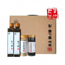 [한강농산] 참기름들기름4종세트(볶음참깨+볶음검정깨) 명절선물세트 답례품