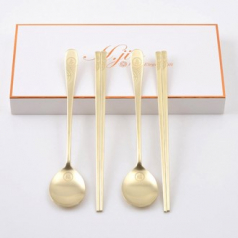 H.jin현진 멋쟁이 수복 티타늄수저 2인세트