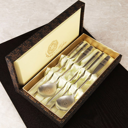 H.jin현진 심플 쌍학샤틴 수저세트 #2