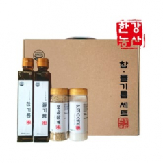 [한강농산] 참기름들기름4종세트(볶음참깨+안데스소금) 명절선물세트 답례품