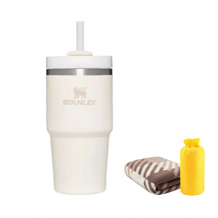 JE 담요+스탠리 퀜처 텀블러 591ml 세트