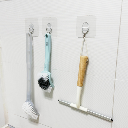 올지 SSEN 쎈 후크 10p 무타공 투명 접착식 벽 걸이 15kg 가방 모자 행주 옷 욕실 주방 못없이액자걸이 #7