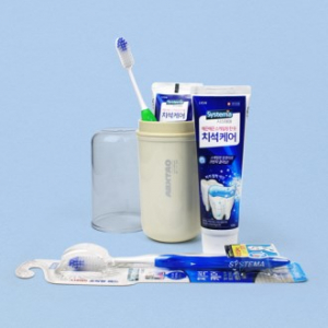 시스테마 치석케어 치약 120g + 초극세모 치석케어 칫솔 + 휴대용 양치컵