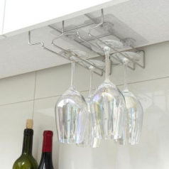 올지 스텐 304 무타공 와인잔걸이 천장 와인잔 거치대 렉 보관 홀더 선반 스탠드 부착 스텐 SUS 304