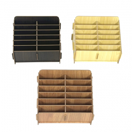 올지 우드 핸드폰보관함 휴대폰 보관함 12칸 수거함 정리 수납 학원 학교 회사 #4