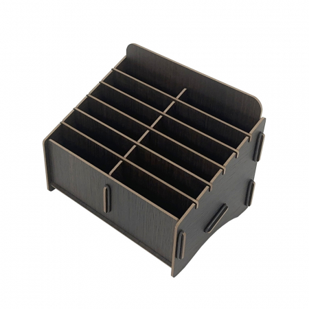 올지 우드 핸드폰보관함 휴대폰 보관함 12칸 수거함 정리 수납 학원 학교 회사 #7