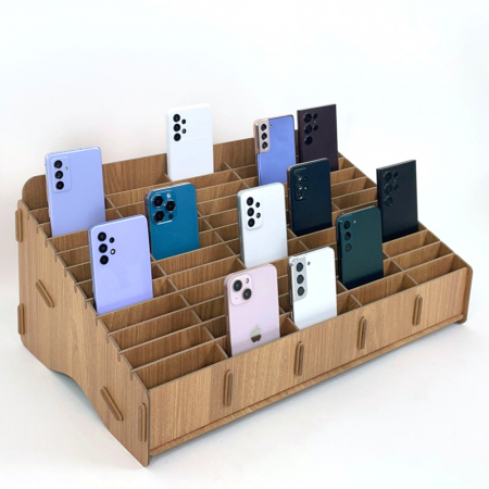 올지 우드 핸드폰보관함 휴대폰 보관함 60칸 수거함 정리 수납 학원 학교 회사 #2