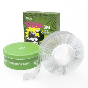 올지 SSEN 쎈 실리콘 테이프 3m 케이스세트 양면 초강력 투명 접착 방수 나노 겔 아크릴 클리어 폼