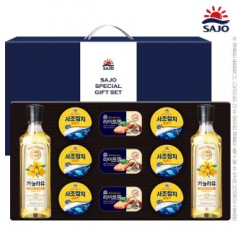 명절 선물세트 사조 오일혼합세트236호(해표카놀라유2개/참치3개/라이트팜6개)/손잡이케이스 / 박스단위 무료배송