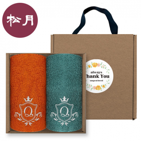 [송월타올] 퀸 엠블럼 뱀부 200g 핸들패키지 2매 세트 #2