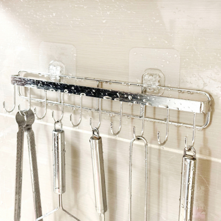 올지 무타공 스텐 조리도구걸이 10구 35cm 스텐304 국자 조리기구 주방 #6