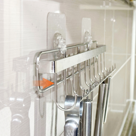 올지 무타공 스텐 조리도구걸이 10구 35cm 스텐304 국자 조리기구 주방 #9