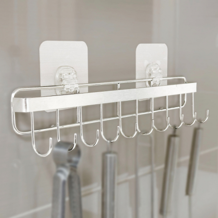 올지 무타공 스텐 조리도구걸이 10구 35cm 스텐304 국자 조리기구 주방 #2