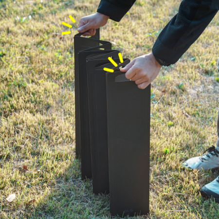 올지 캠핑 버너 바람막이 화로대 구이바다 그리들 가림막 접이식 캠핑용 60cm #5