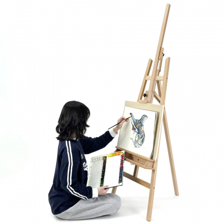 올지 프라임 높이각도이젤 원목 대형 전문가 고급 이젤 나무 튼튼한 전시회 액자 학원 학교 #6