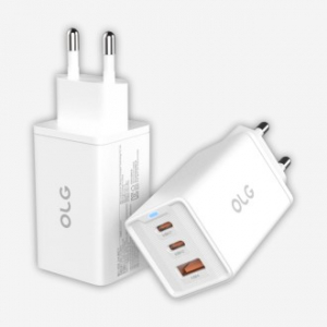 올지 65W 초고속 멀티 충전기 3포트 PD PPS 급속 충전 어댑터 C타입 USB 스마트폰 핸드폰 태블릿