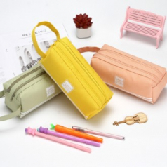 대용량 필통 이중지퍼 연필파우치 다용도파우치 인쇄가능