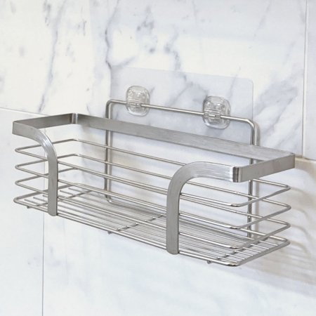 올지 무타공 욕실선반 일자선반 젠다이 화장실 코너 선반 스텐레스 모서리 접착식 #3