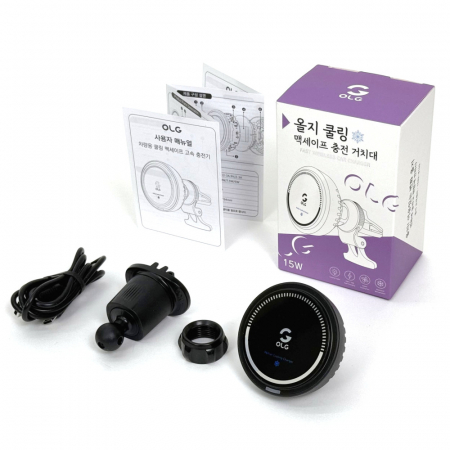 올지 쿨링 맥세이프 차량용 핸드폰 거치대 무선 충전거치대 자석 고속 충전기 15W #9