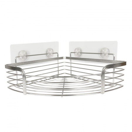 올지 무타공 욕실선반 코너선반 대형 젠다이 화장실 코너 선반 스텐레스 모서리 접착식 #8