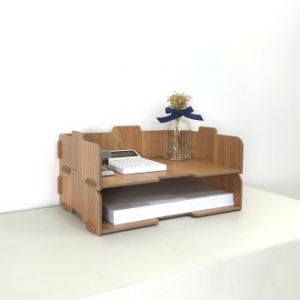 올지 우드 서류보관함 분리형 문서보관함 2단 오픈형 A4 서류 정리대 트레이