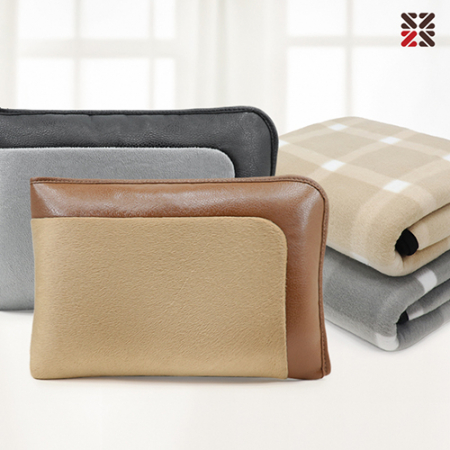 그리드체크스톤쿠션담요 #2