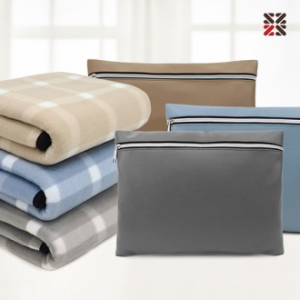 그리드체크클러치쿠션담요