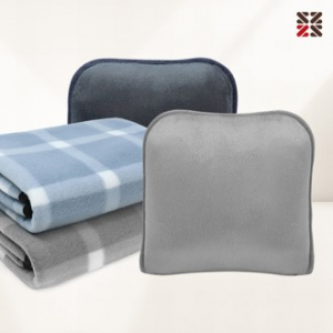 그리드체크미니쿠션담요