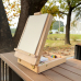 작은이미지: 올지 원목 테이블이젤 휴대용 이젤 접이식 나무 그림받침대 수납 미니 책상용 탁상용 #3