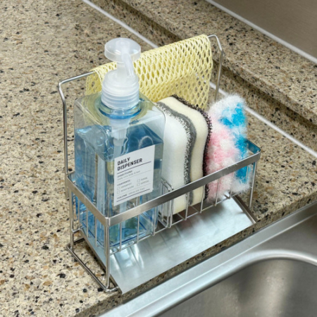 올지 올인원 수세미거치대 주방세제거치대 행주 걸이 304스텐 싱크대 렉 정리대 #3