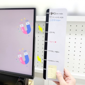 올지 자석 모니터 메모보드 좌우 2P 풀세트 메모판 컴퓨터 냉장고