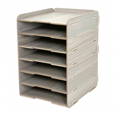 올지 우드 서류보관함 A4 6단 서류 함 문서 화일 지류 정리 트레이 거치대 나무 #6