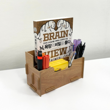 올지 우드 필기구정리함 연필꽂이 연필통 펜 꽂이 사무실 책상 #3