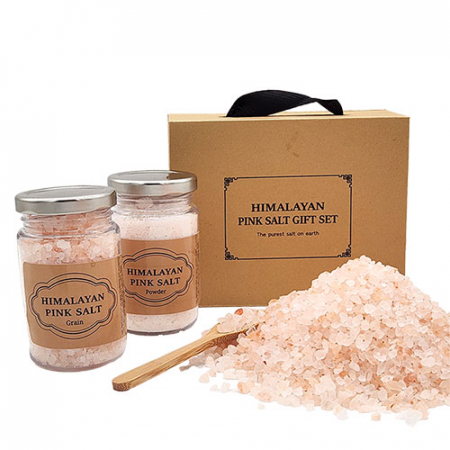 웰세스 S2 히말라야핑크솔트 세트 명절 선물 세트 답례품 핑크알갱이250G 핑크파우더250G 대나무 스푼 #3